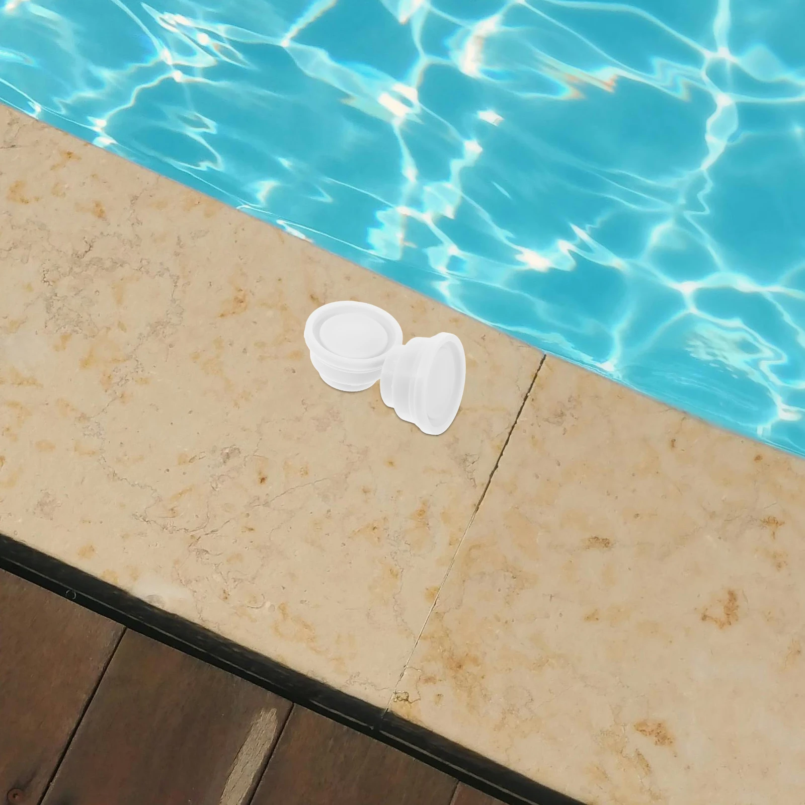 

2Pcs Pool Ladder Bumpers White Rubber End Caps Above Ground Replacement Safety Guard Rubber Pool Ladder Bumpers