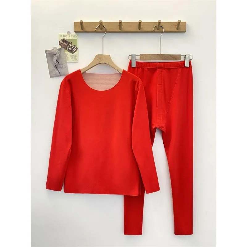 

German Velvet Seamless Thermal Underwear Men's,Velvet Long Johns Set,Thickened Double-layer Bottoming Top,Long Pants 2-piece Set