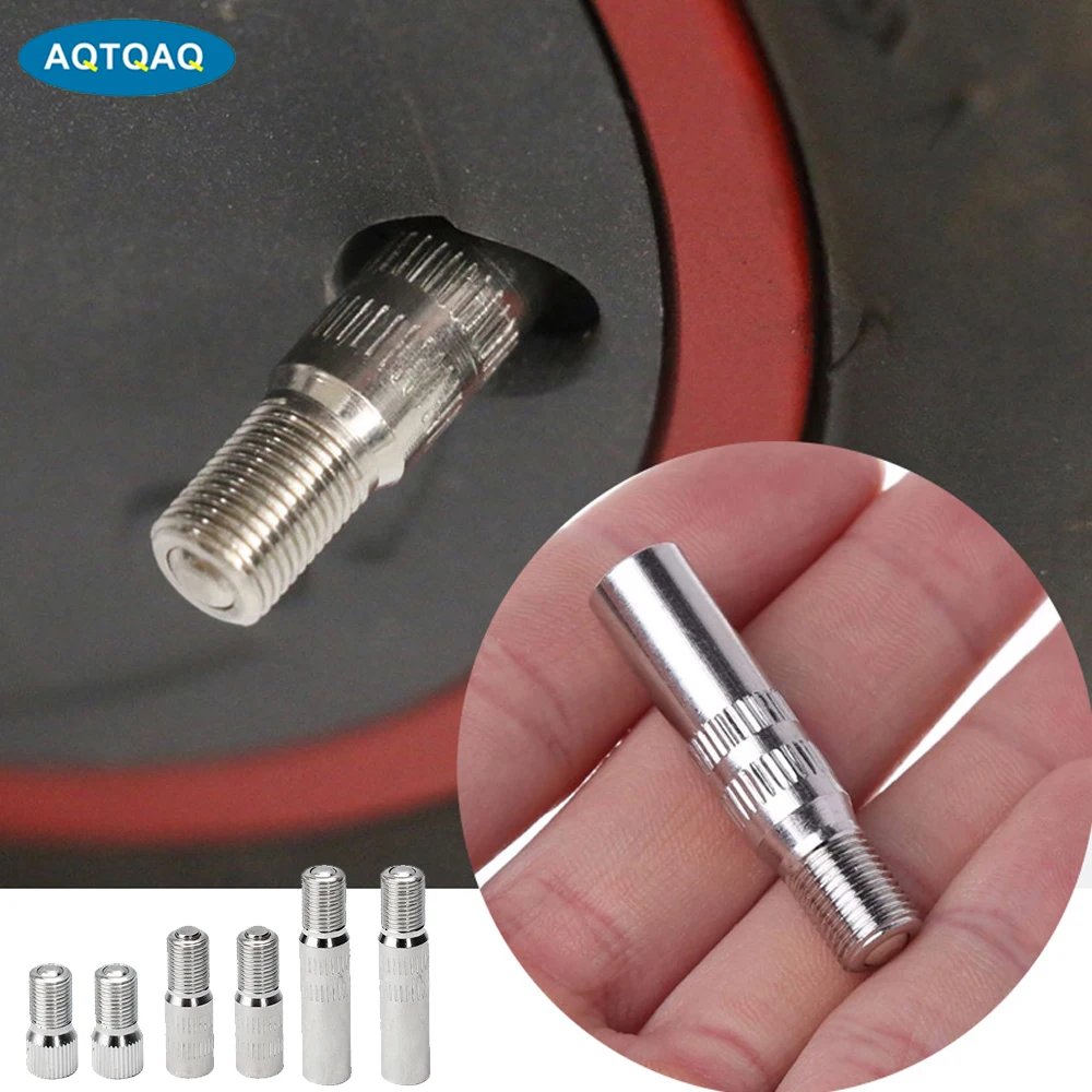 1 Pair 19mm 25mm 39mm Screw-on Valve Cap Stem Extension Wheel Tire Cap Extender Adapter for Auto Car Truck Chrome Plated Brass