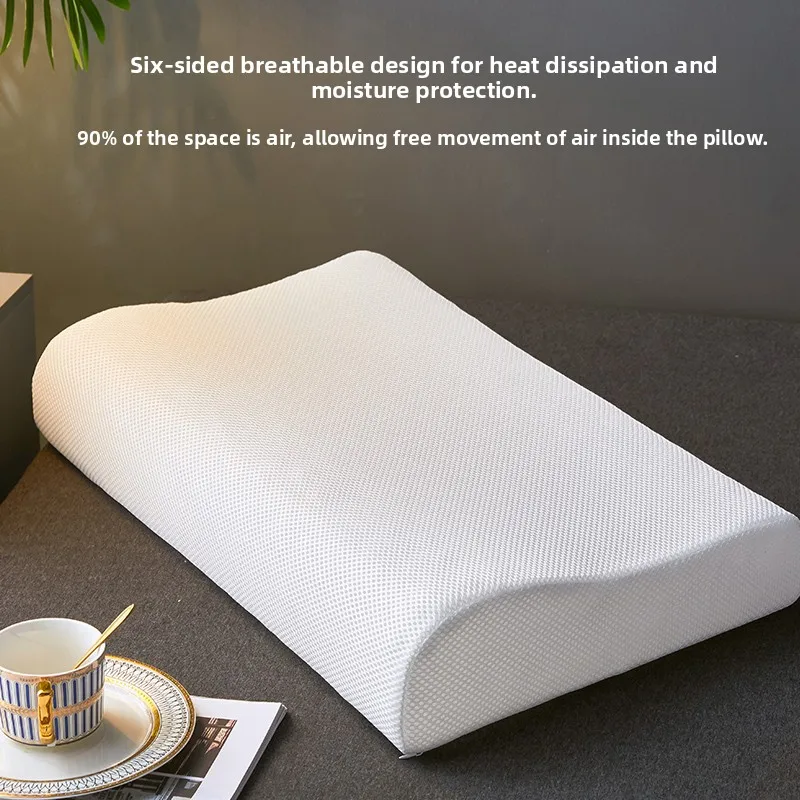 

4D Air Fiber Pillow Core Men's Hard Whole Head Breathable Hollow out Sp Aid Special Use Home Use Pillow Case Included