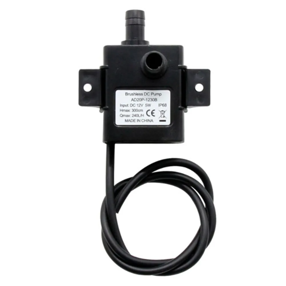 DC 12V Brushless Water Pump for Custom PC Liquid Cooling Setups 240L/H Flow 2.5m Head Quiet Efficient Operation Long Lifespan