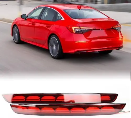 

Комплект светодиодных задних бамперных фонарей для Civic 2022-2024, 2 шт. - Сборка: указатели поворота, стоп-сигналы, ДХО и противотуманные фары