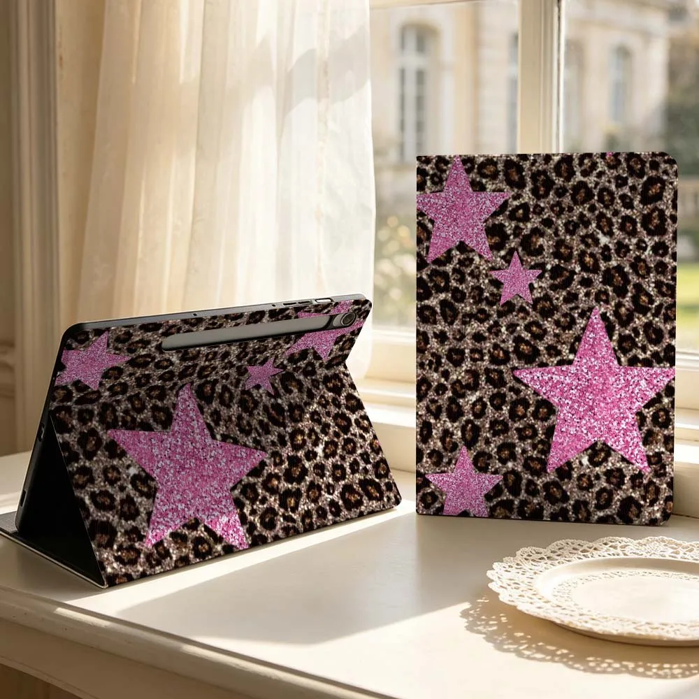 Cartoon Red Lipstick Glitter Drip For Samsung Galaxy Tab S11 S10 S9 S8 S7 S6 A9 A8 A11 Lite FE Plus Pen Tray Tablet Case Soft