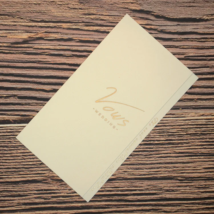 Simple Vow Card Fresh Declaration Creative Vows Wedding Letter Speech Wedding Niche Bride and Groom's Confession Book