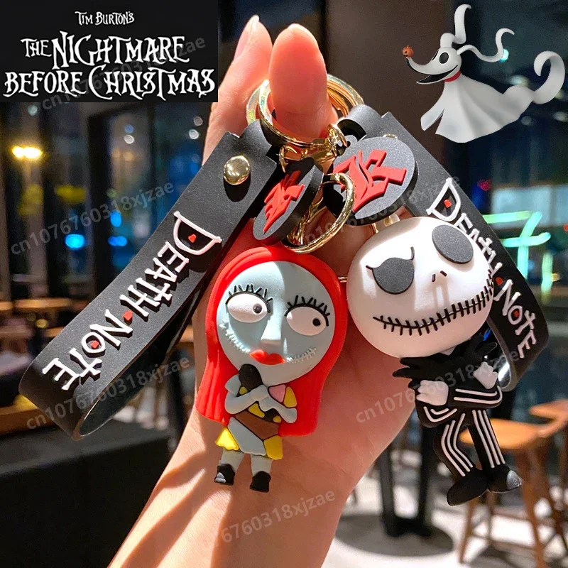 

2024 New The Nightmare Before Christmas Key Chain Creative Cartoon Movie Character Jack Sally Pendant Bag Car Accessory Gifts