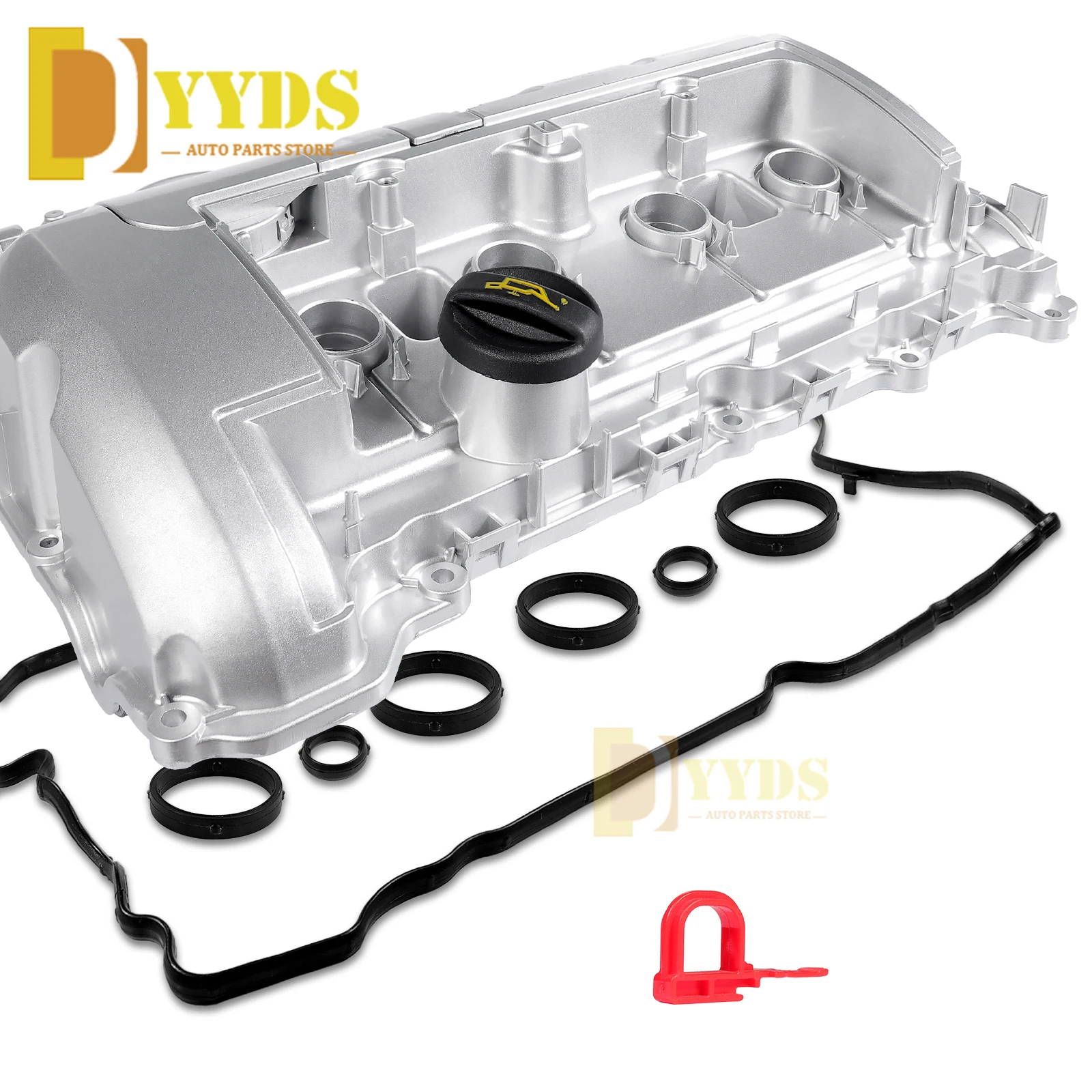 NEW 11127646554 Aluminum Engine Valve Cover Compatible For 2007-2016 Mini Cooper 1.6 Non-Turbo Part # 11127553799 11127567162