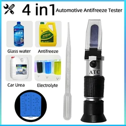 4 in 1 rifrattometro antigelo per auto Tester per fluidi Urea per auto congelamento batteria rilevatore ATC idrometro per elettroliti portatile