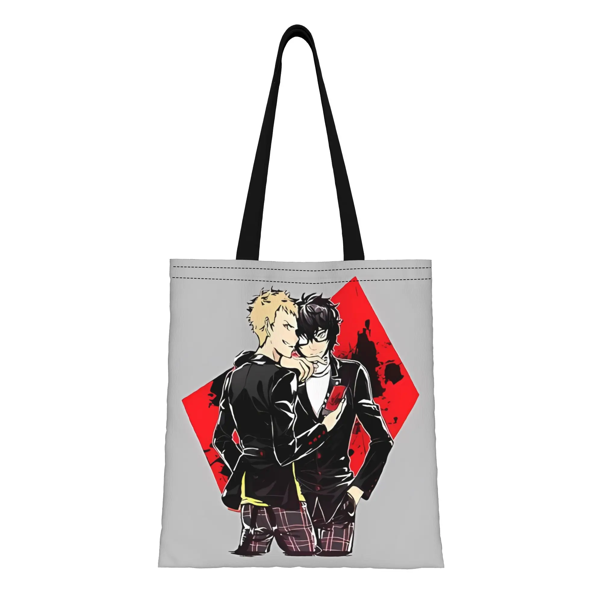 

Per sonas 5 Ryuji Sakamoto Canvas Tote Bag Perfect for Shopping Travel Outdoor Heavy Duty Shoulder Handbag