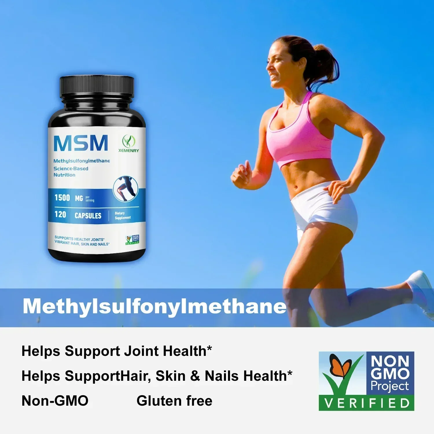 MSM - Supports Joint and Bone Health, Relieves Joint Pain, For Hair, Skin and Nails Health, Antioxidant