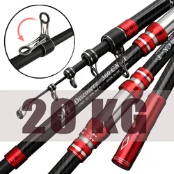 Telescopic Fishing Rod 2.7/3.0/3.6/4.2/4.5m Travel Surf Rod Spinning Power 50-250g Throwing Surfcasting Carbon Baitcasting rod