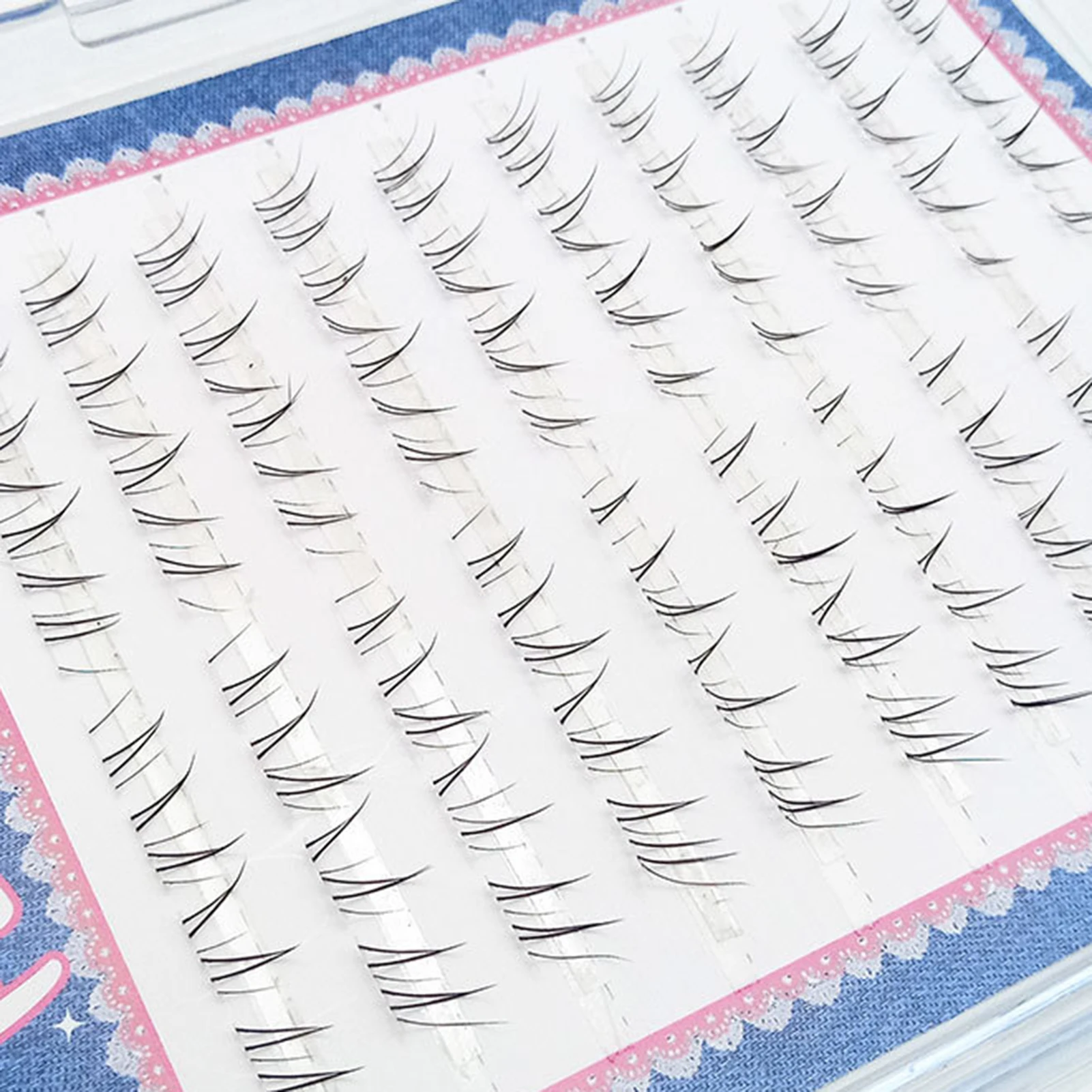 Ciglia finte Manga a 10 file Ciglia inferiori naturali in stile coreano Effetto soffice Ciglia da fata per il trucco quotidiano in viaggio