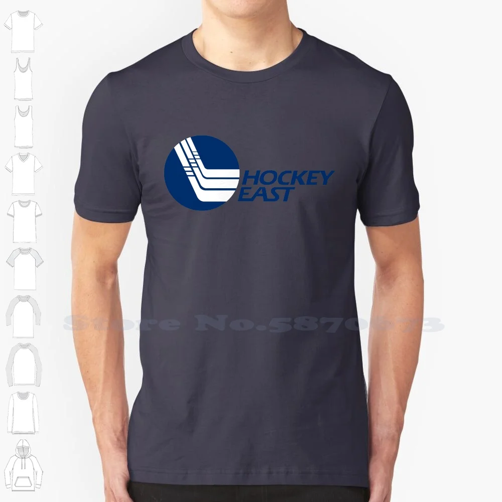 Hockey East Logo lässig Streetwear Print Logo T-Shirt Grafik 100% Baumwolle T-Shirt