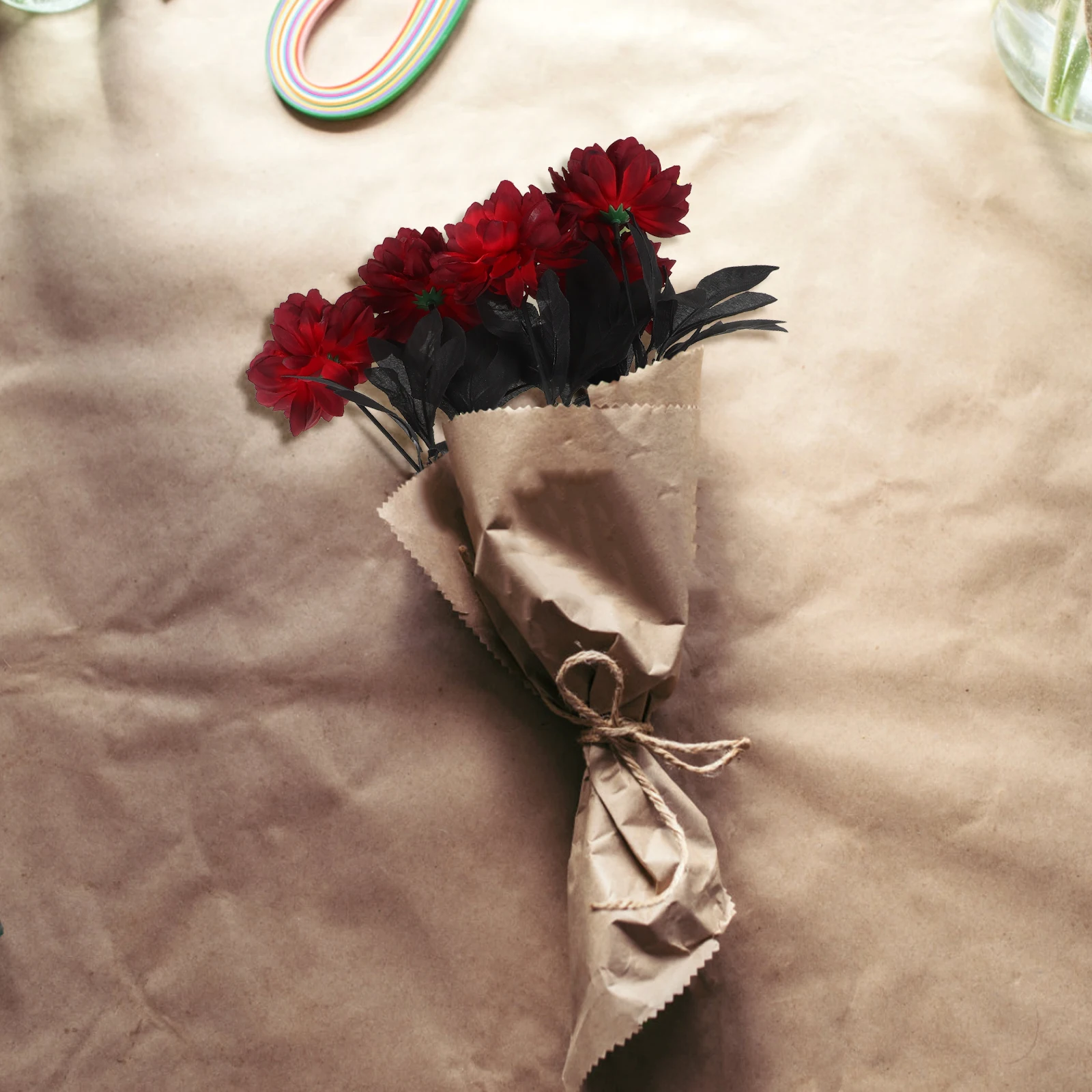 

5pcs Simulation Wedding Bridal Prop Fake Flowers Home Decors Living Room Decor Artificial Arrangement Bouquet Photo Props Indoor