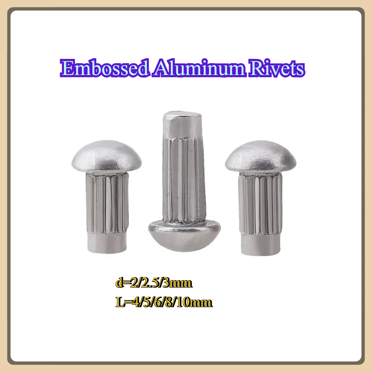 

Embossed Aluminum Rivets / Aluminum Label Rivets / Nameplate Rivets M2-M3