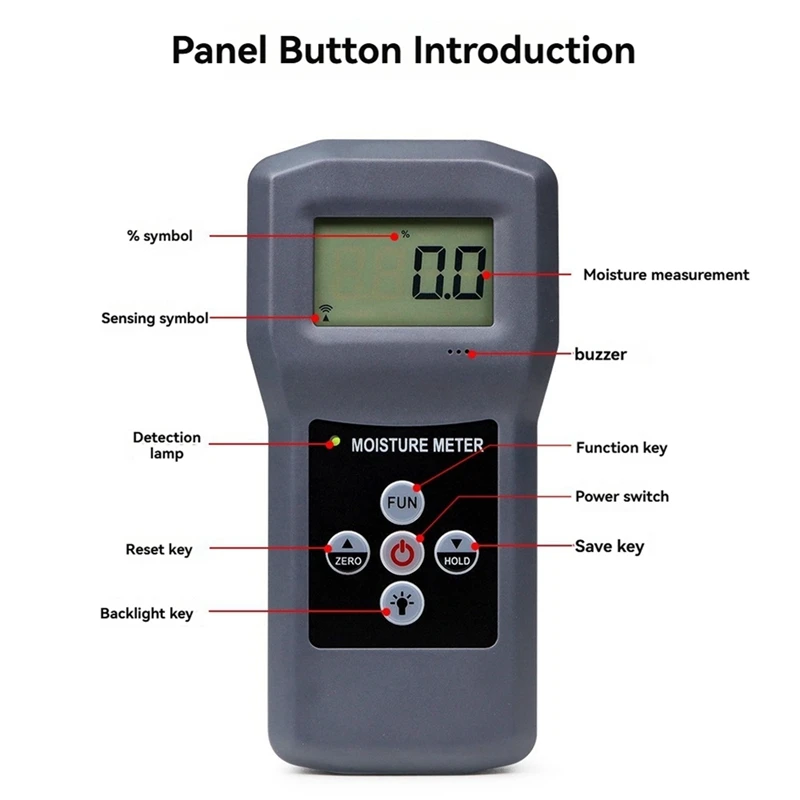 Ms380q medidor de umidade portátil pneumático piso teste de umidade 0-70% detector de conteúdo de umidade para parede de concreto