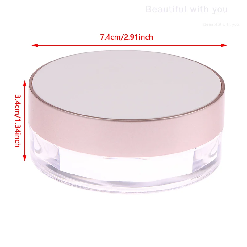 Tragbare Kunststoff Pulver Box Leere Lose Pulver Behälter Mit Sieb Kosmetische Sichter Lose Glas Reise Make-Up Container