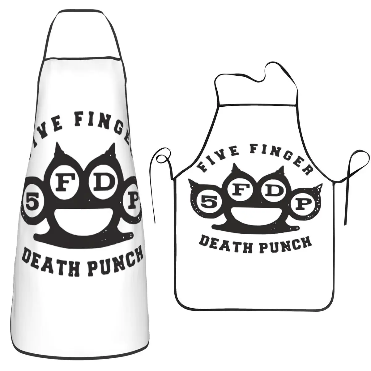 

Фартуки Five Finger Death Punch для шеф-поваров, безрукавные фартуки для готовки, уборки на кухне, садоводства, для женщин и мужчин