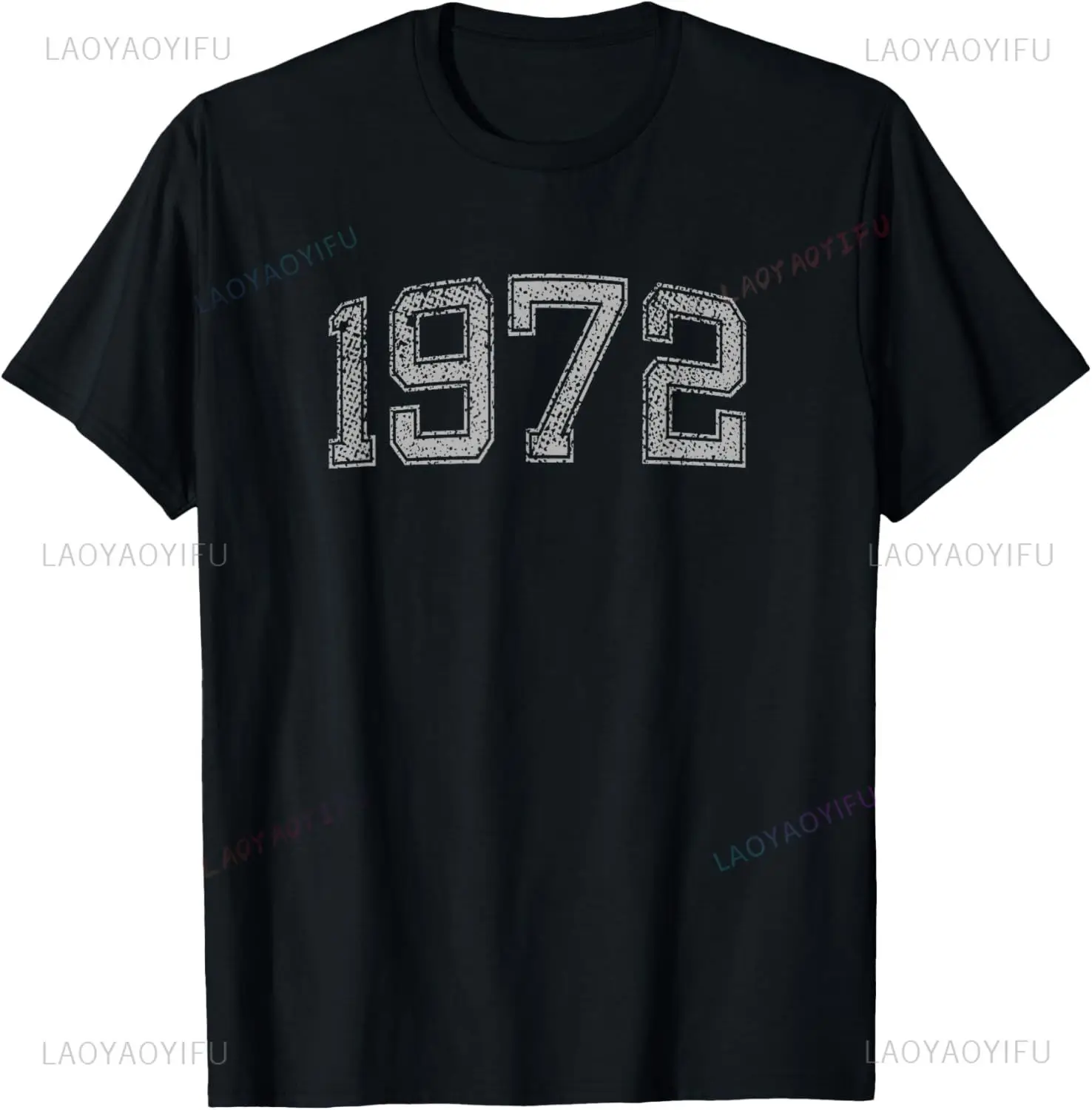 1972 Year Vintage Retro Design Unisex Summer Streetwear Tops Streetwear T Shirt for Man  Graphic T Shirts