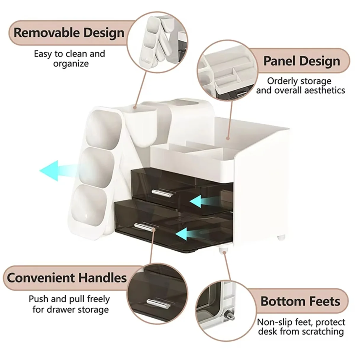 

Drawer Style Makeup Storage Box Dormitory Organizer