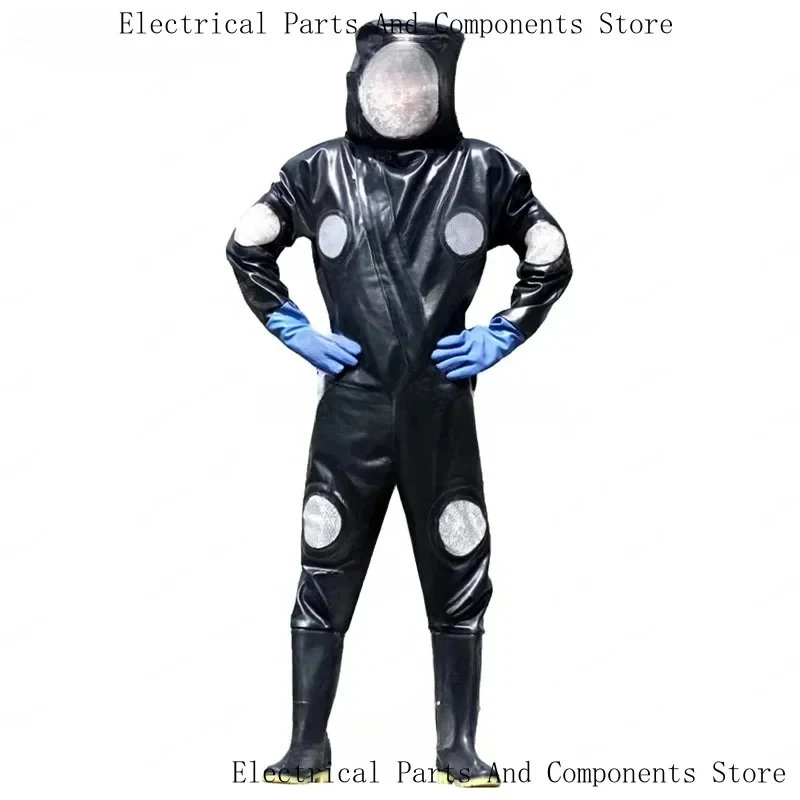 Heavy Duty 15 Hole PU Leather Protective Suit Hornet Clothing Apiculture Beekeeping Equipment Tools
