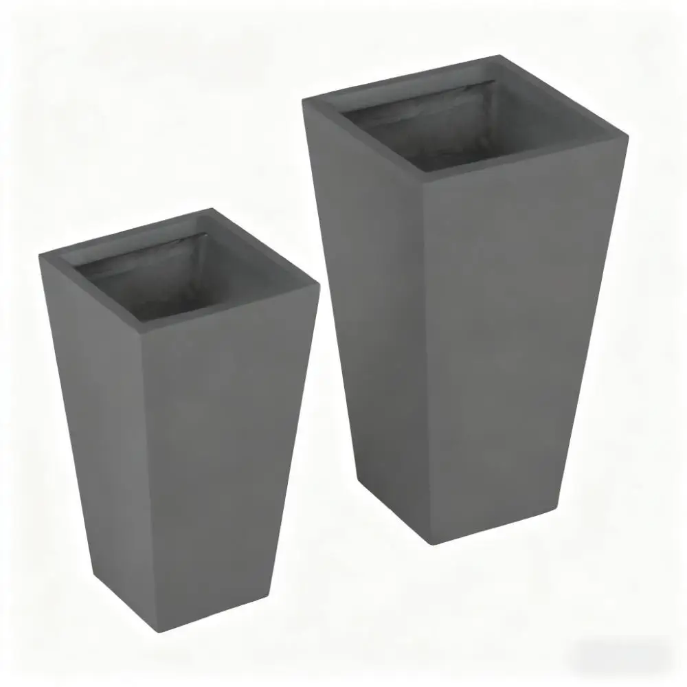 Durable & Stackable Plant Pot,2-Pack Outdoor Planter Set,Flower Pots with Drainage Holes,for Porch,Entryway,Patio,Yard,Garden