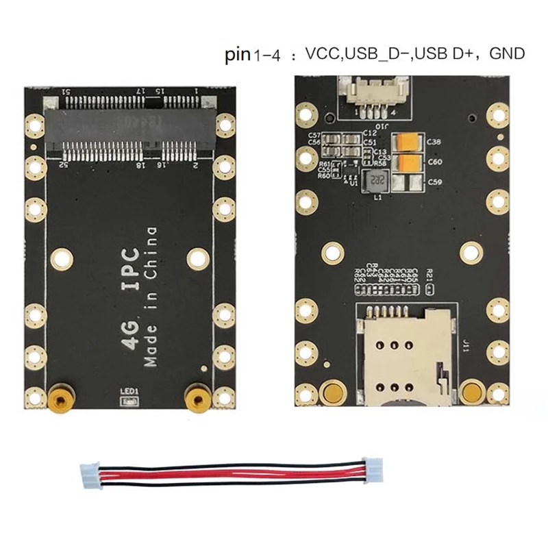 2 piece 4G module adapter board MiniPcie to USB industrial grade supports Quectel MeGLink Simcom module SIM7600E-H EC25-E EC25-A