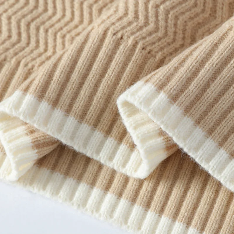 Men's Autumn Winter Long Sleeves Knit Sweater Round Neck Jacquard Keep Warm High Quality Pullover Leisure Fashion Men's Clothing