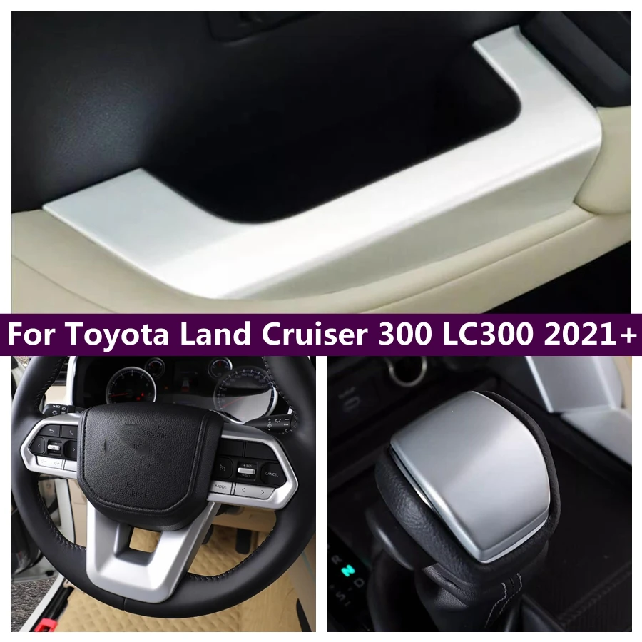 

Steering Wheel / Reading Lights / Inner Door Armrest Handle / Gear Head Cover Trim For Toyota Land Cruiser 300 LC300 2021 - 2024