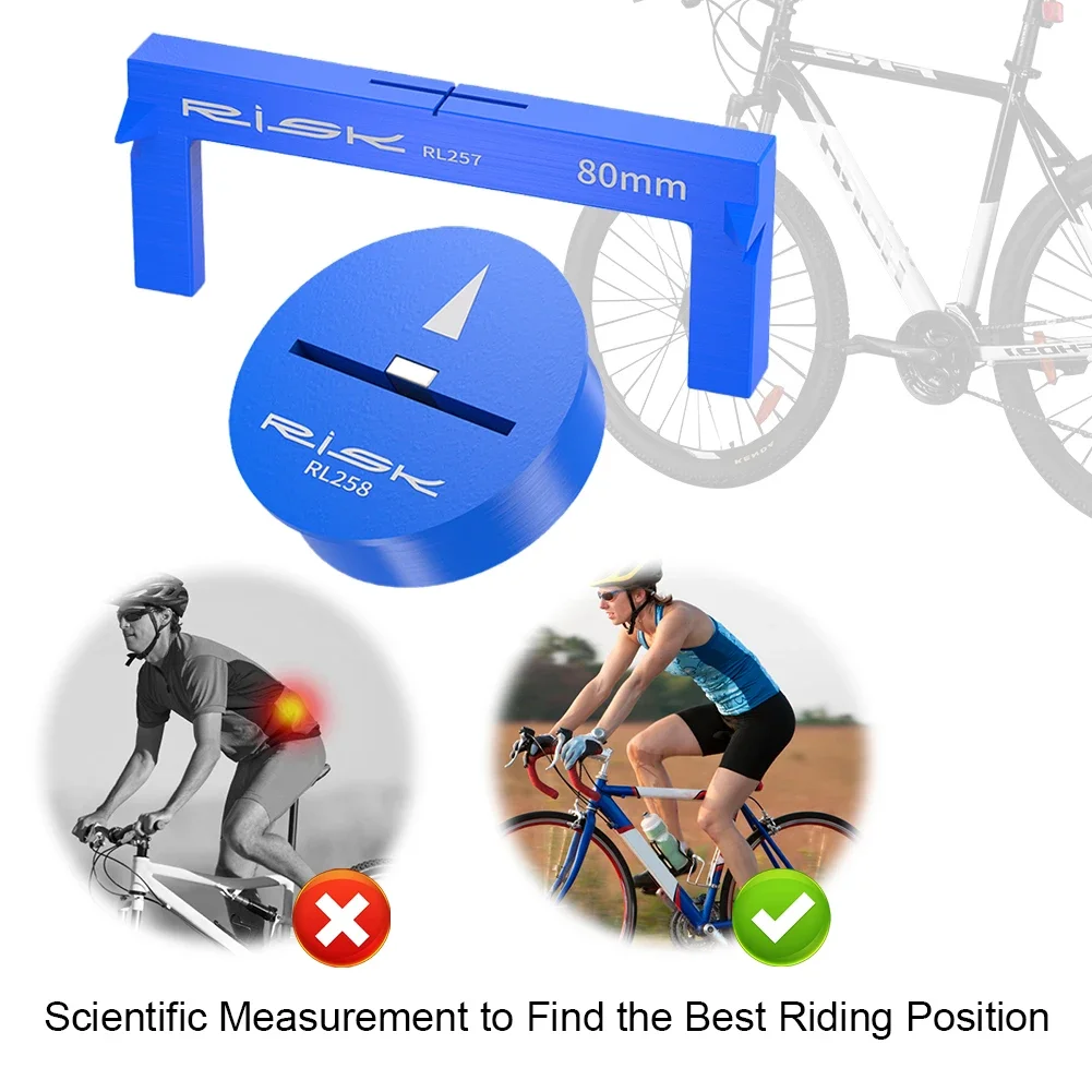 MTB Road Bike Saddle Measure Tool Saddle Positioning Tools Bike Seat Height Measuring Tool for Mountain Road Bicycle