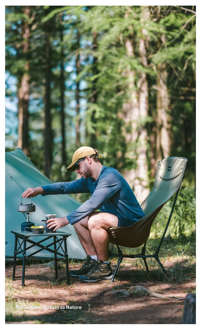 Naturehike 2025 YL01 Ultraleichter, automatischer Klappstuhl mit Schnellverschluss, tragbarer Outdoor-Camping-Strandstuhl, hält 150 kg stand – Detail 12