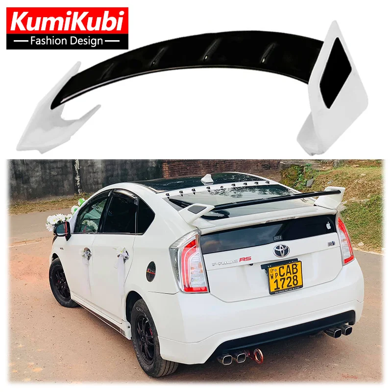 

Rear Trunk Spoiler For Toyota Prius 2003-2012 ROWEN Style High Quality ABS Rear Wing Glossy Black Or Carbon Fiber Look Body Kit