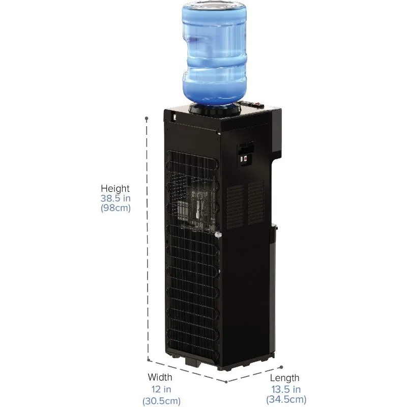 Диспенсер-холодильник для воды с верхней загрузкой Brio Limited Edition — черная нержавеющая сталь — горячая и холодная вода, замок для безопасности детей