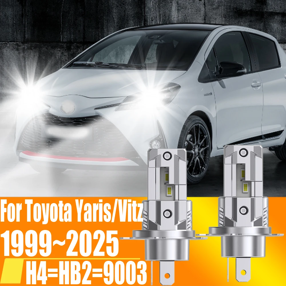

H4 HB2 9003 Led Headlight Canbus No Error Car Bulb High Power White Fog Light Diode Lamp 12v 55w For Toyota Yaris Vitz 1999~2025