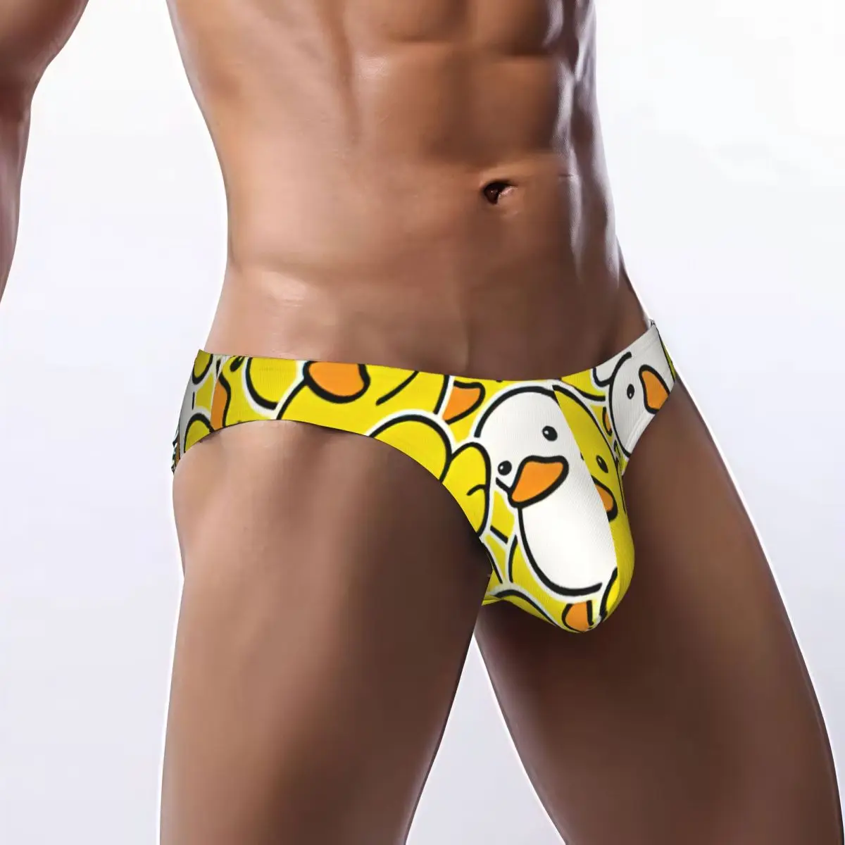 

Мужские трусы-брифы с милым узором в виде уток, сексуальные мужские трусы-бикини, нижнее белье, шорты