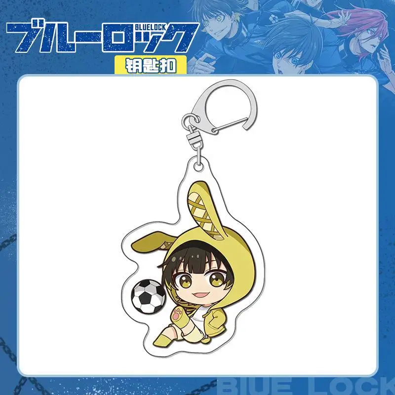 Football Anime Acrylic Key Chains Isagi Yoichi Chigiri Hyoma Bachira Meguru Kuon Wataru Fashion Jewelry Pendant Cosplay Props