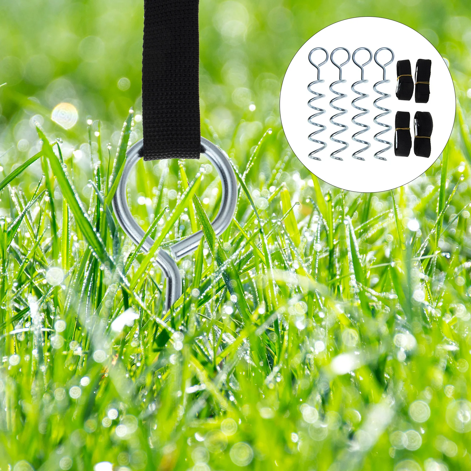 

1 set Spiral Shaped Ground Anchors Tent Accessories Wear-Resistant Dog Stakes Portable Pet Anchors For Outdoor Garden Use