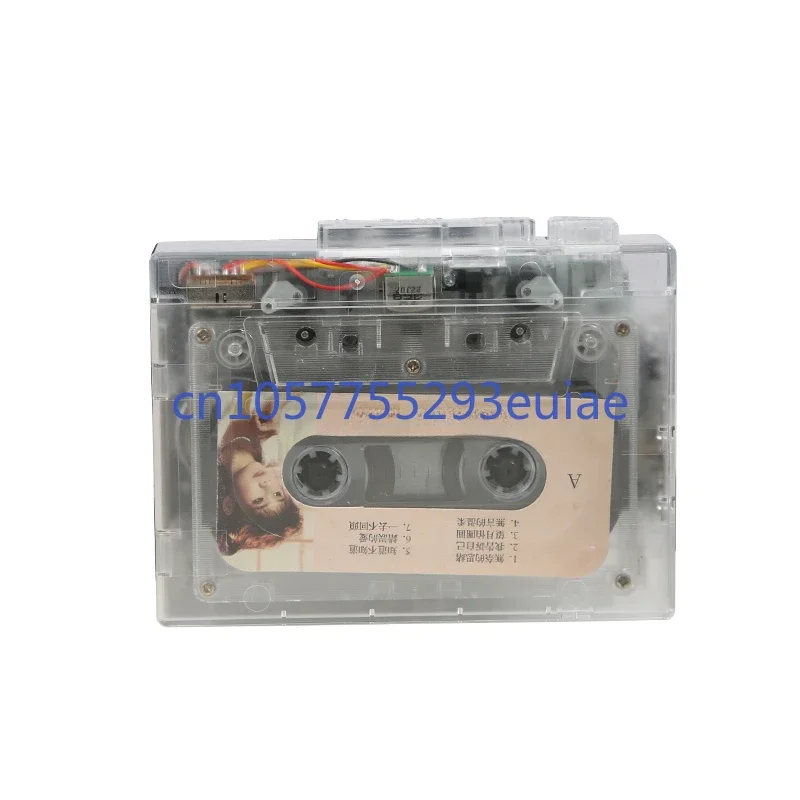 Transparent Tape Player Slim Tape Player Multifunctional USB to Recorder Nostalgic Vintage Stereo Flip Tape