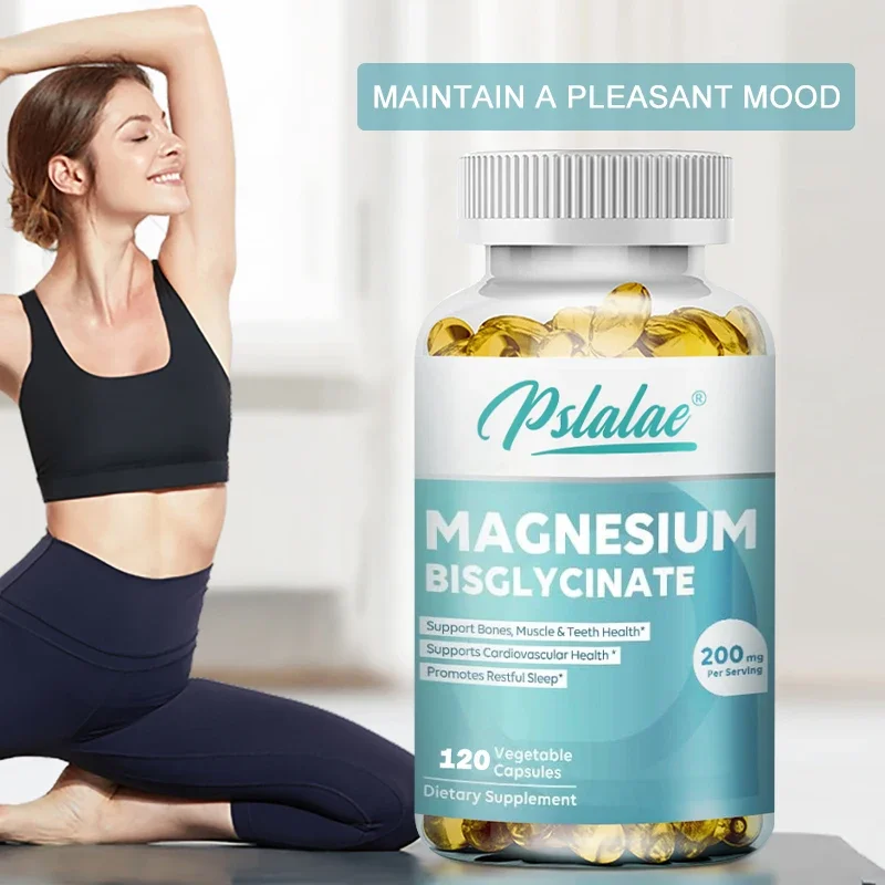 Magnesium Bisglycinaatsupplement-Essentieel Mineraal | Non-Gmo & Glutenvrije Capsules