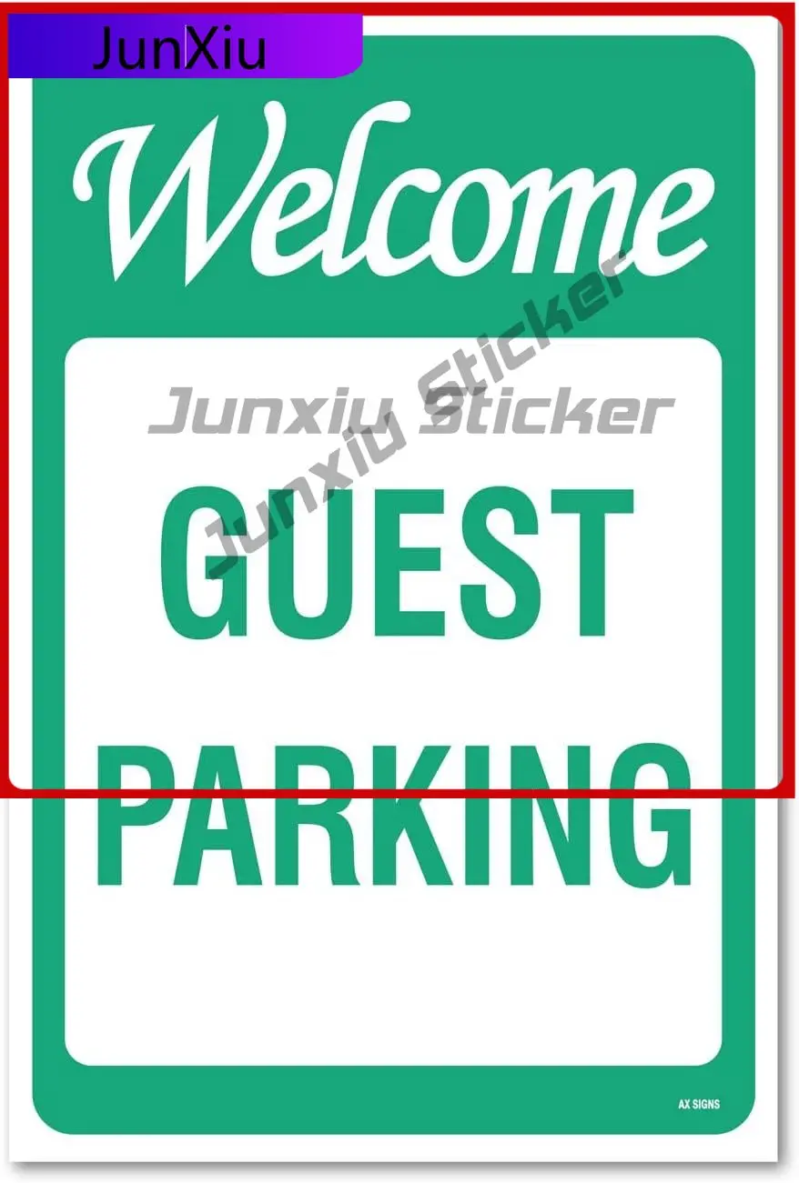 

Welcome Guest Parking,, Green Unique Car Laptop Window Bumper Truck Truck Decal Gift Aesthetic Vintage Retro Retro