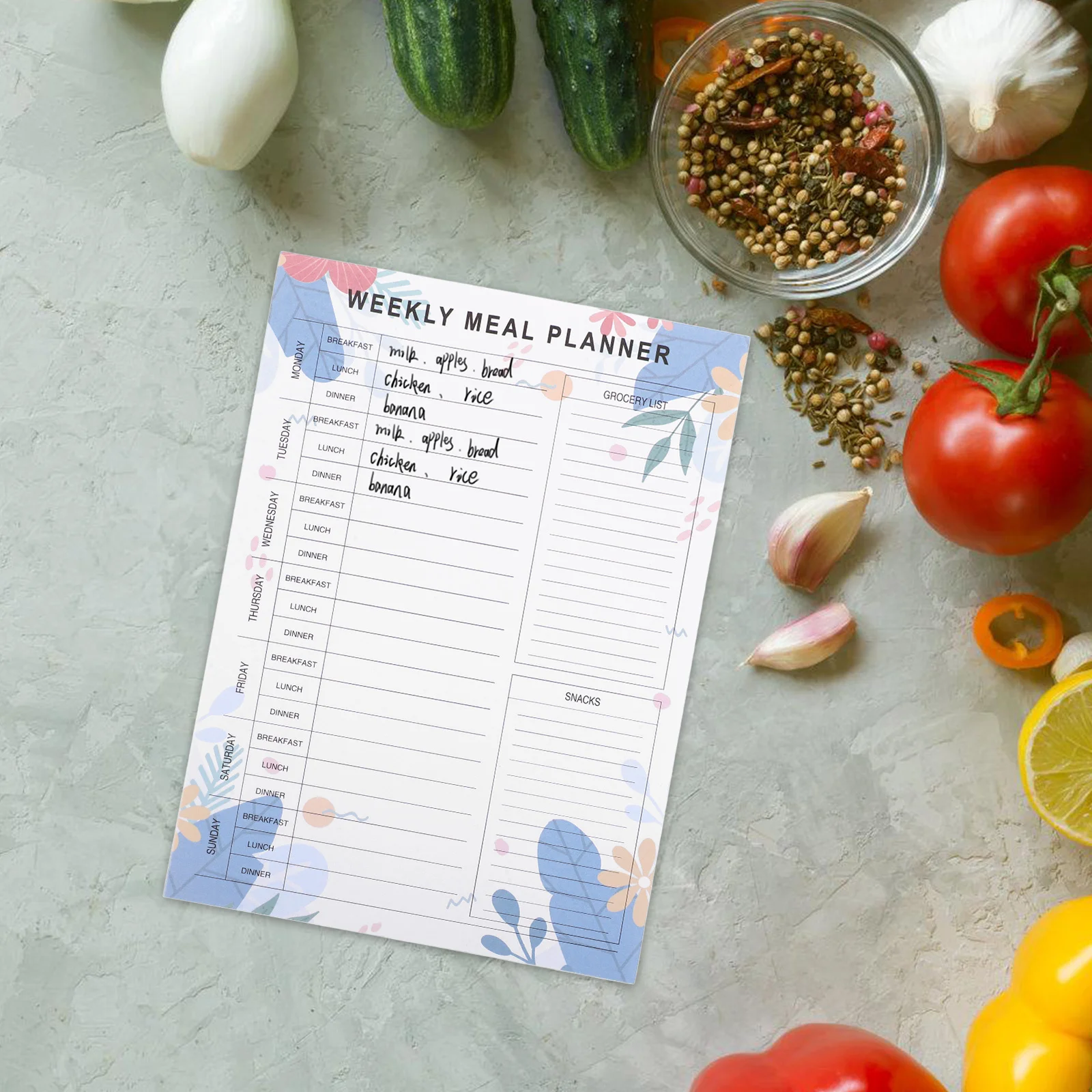 Notatnik z przepojami dietetycznymi Planer dzienny, tygodniowy, miesięczny Zarządzanie zdrowym straganikiem odżywczym Naklejki do odrywania Duża przestrzeń Elegancki układ