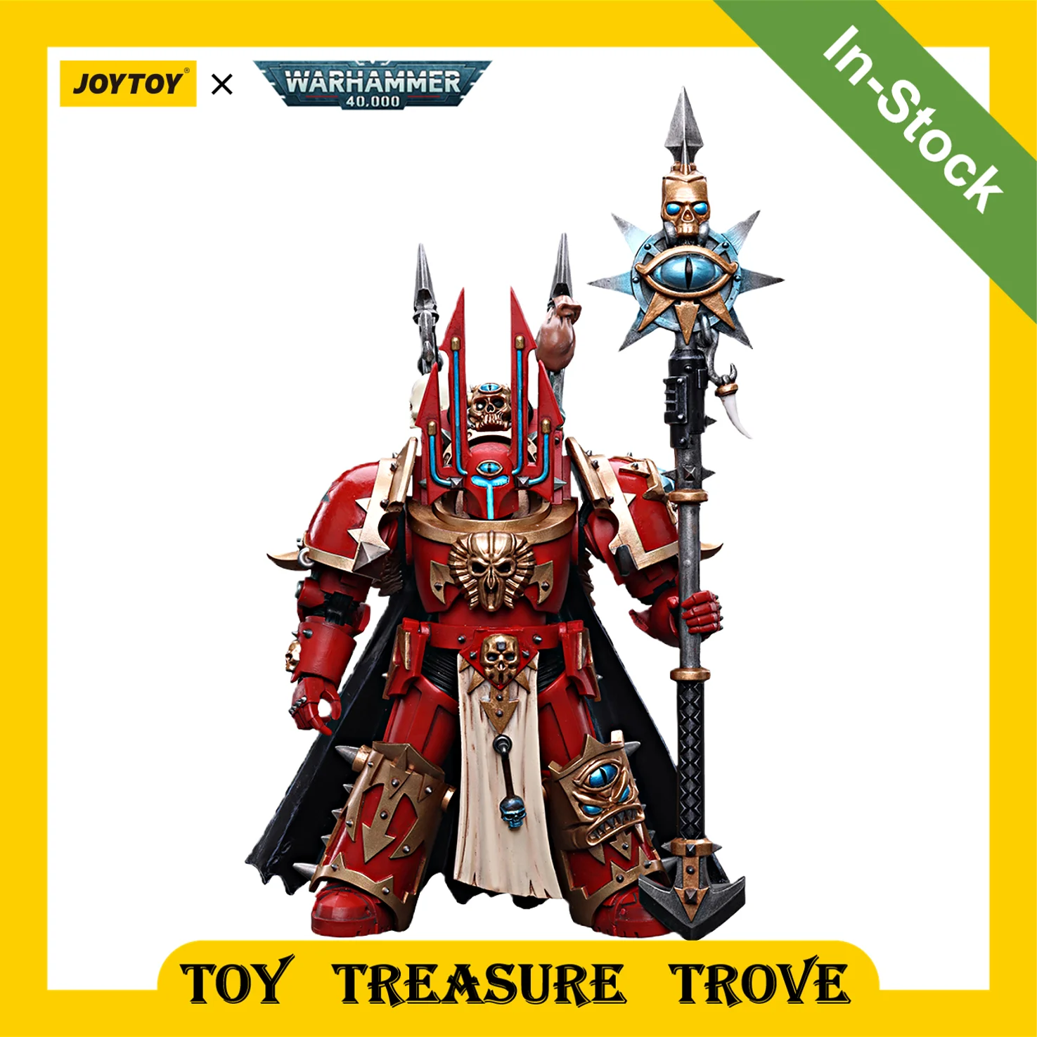 

[In-Stock] JOYTOY Warhammer 40k Action Figures Chaos Space Marines Crimson Slaughter Sorcerer Lord Anime Military Model Gift