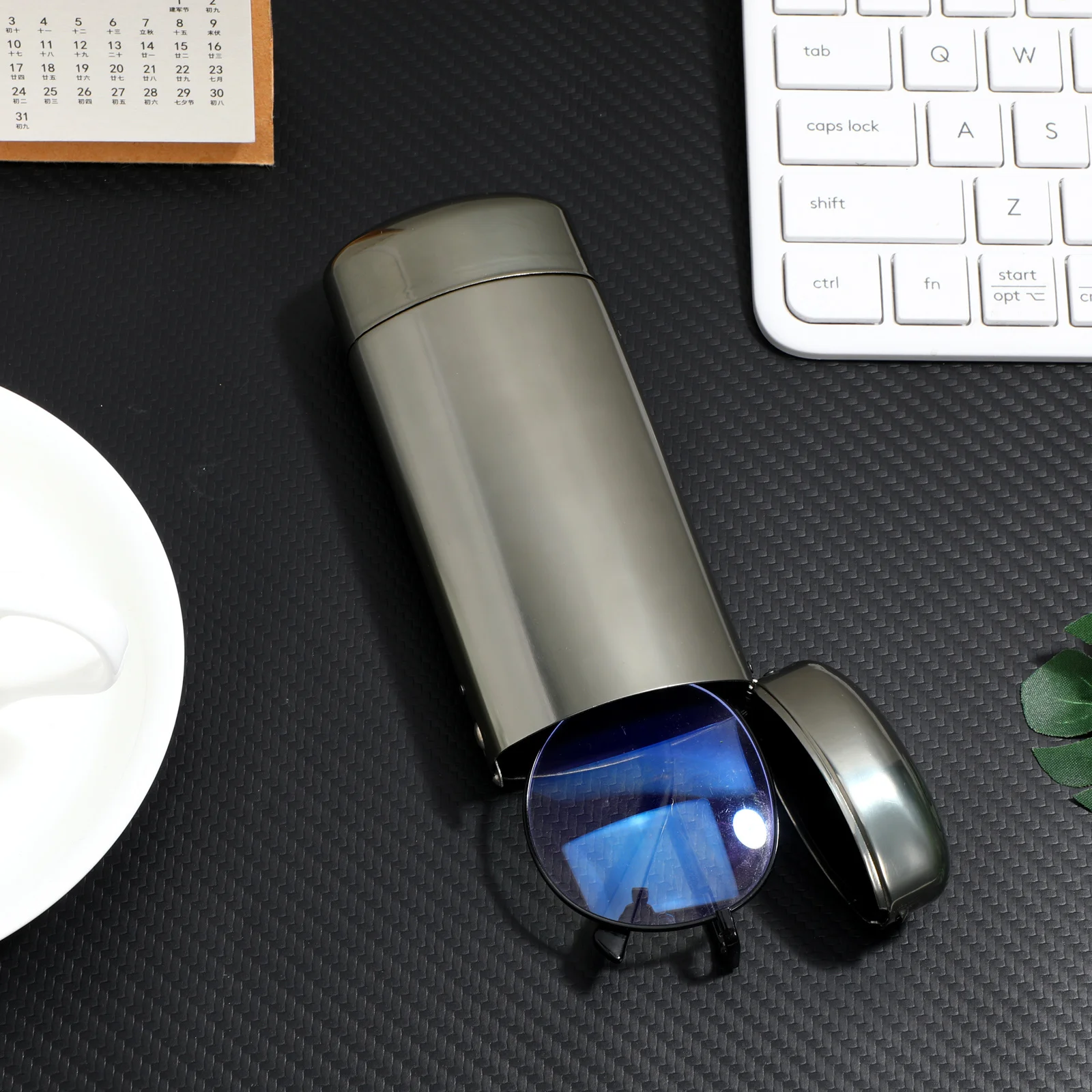 

Hard Shell Aluminum Glasses Case Portable Lightweight Travel Sunglass Box Eyeglass Organizer Compact Safety Glasses Case