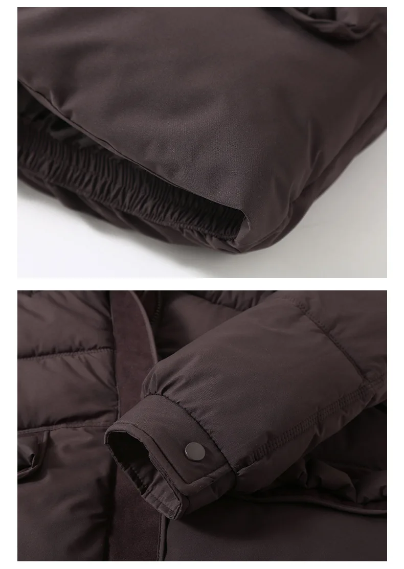 Winter New Solid Color Fur Collar Splicing Short Down Cotton Jacket Women's Thickened Long-sleeved Fashionable Versatile Coat