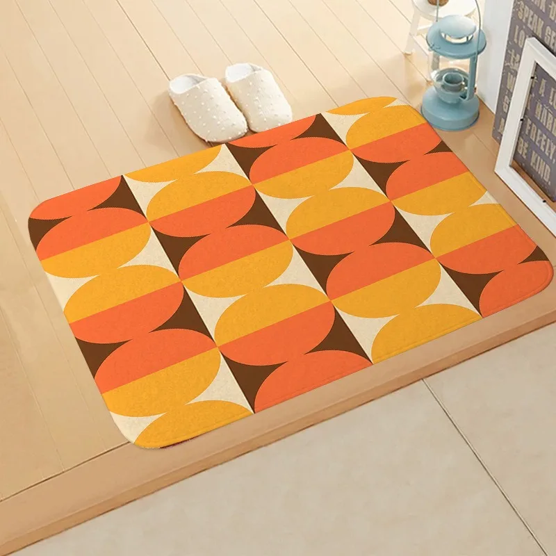 Modern simple geometric pattern floor mat home decoration bedroom living room entrance mat bathroom absorbent carpet