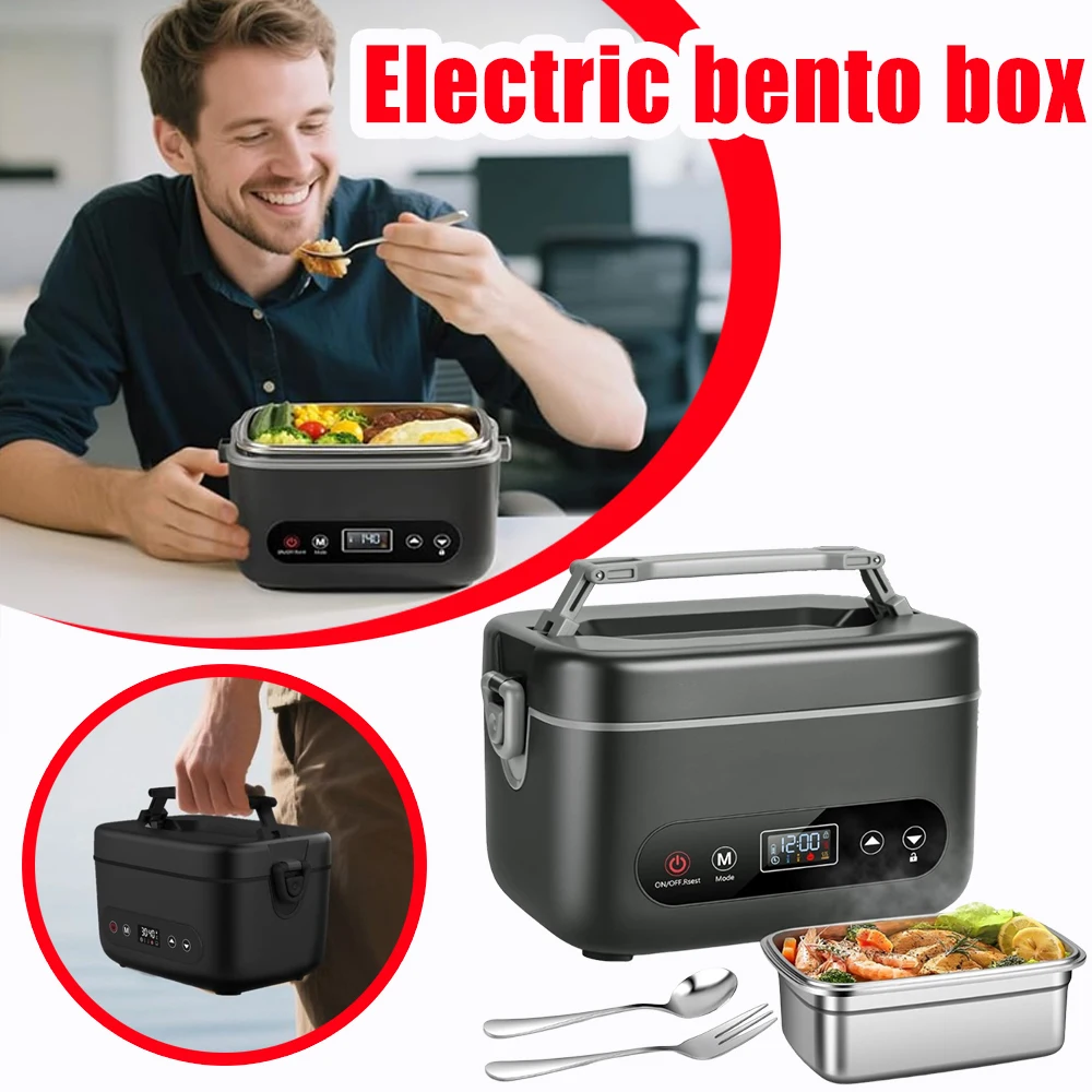 

Electric Lunch Box with 12000mAh Capacity Automatic Temperature Control and Leak-proof Design Perfect Offices Trucks Outdoor Use