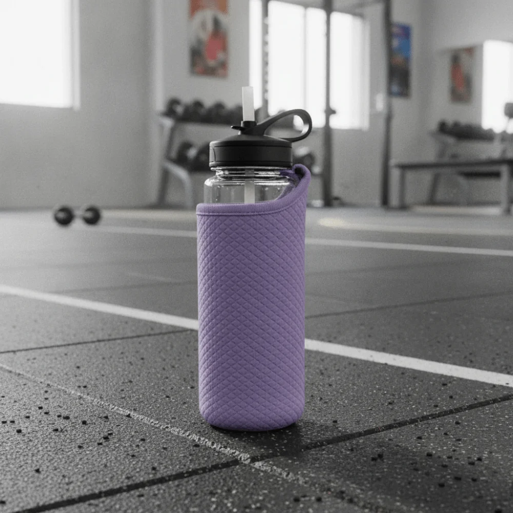 Neoprene Sport Water Bottle Cover Adjustable Shoulder Strap Insulated Vacuum Cup Sleeve Elastic Fabric Protective