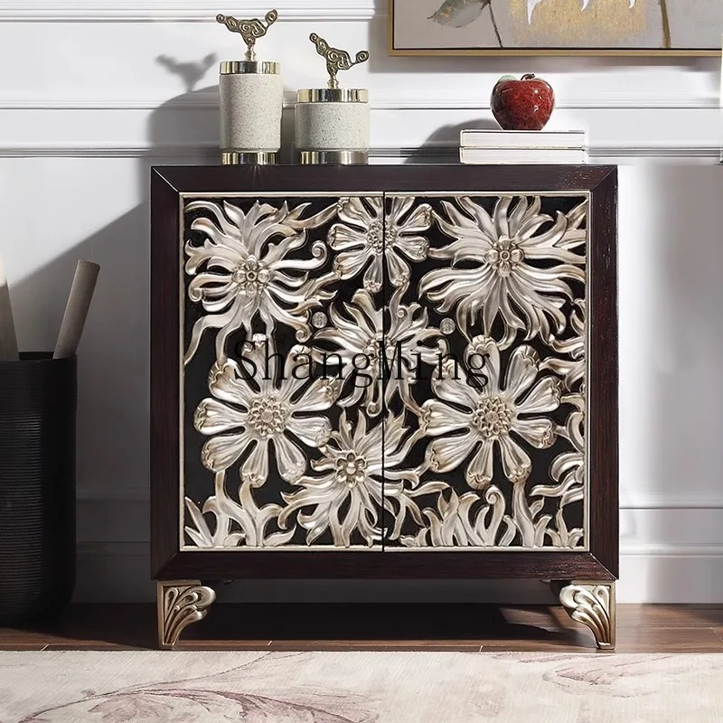 

SM light luxury entrance villa entrance door screen cabinet living room partition decoration dining side cabinet