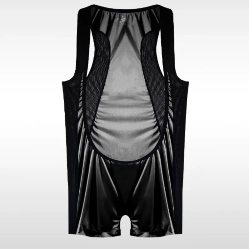 Sexy Men's Bodysuit Ice Silk One-Piece Suit Strap Vest Boxer Shorts Fitness Sports Compression Jumpsuits High Elastic