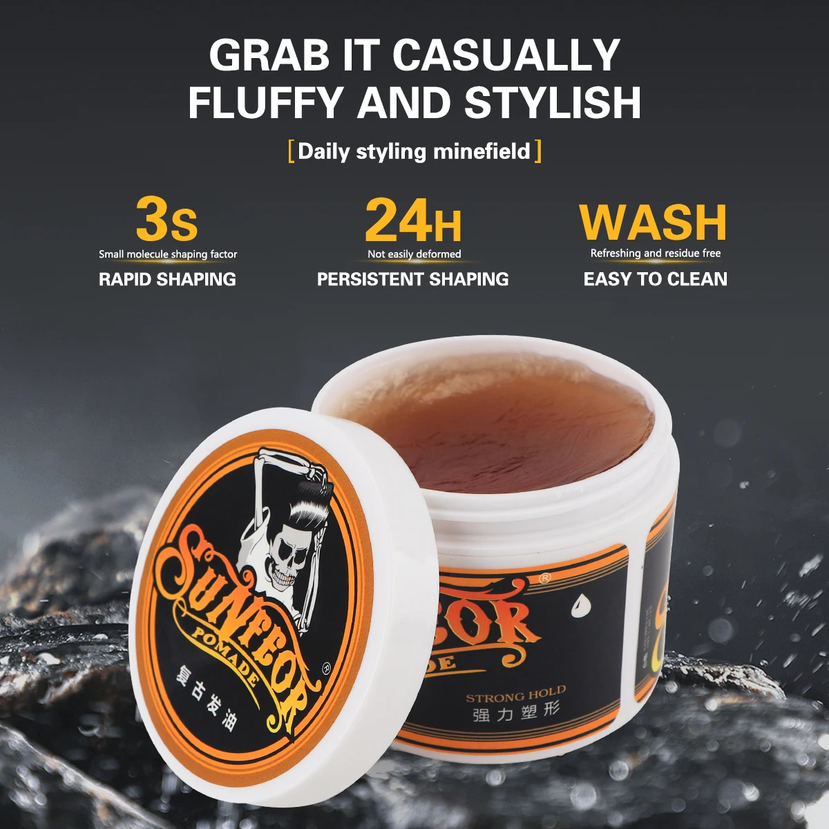 Hairdresser Styling Hair Pomade Barber Restoring Ointment Men's Hairstylist Gel Hairdressing Gulongxiang Supplies Tools