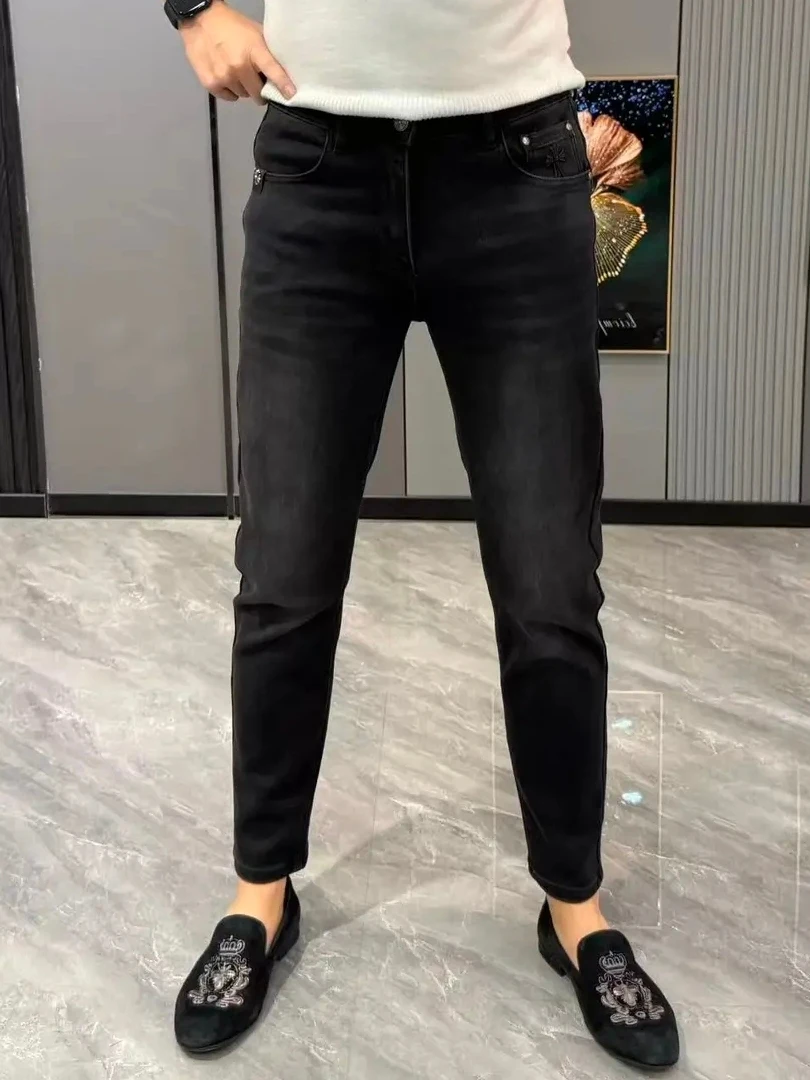 

High Quali Men's Jeans Spring Autumn New Sle Faionable Versatile Premium Feel Trendy Straight Leg Fit Casual Jeans